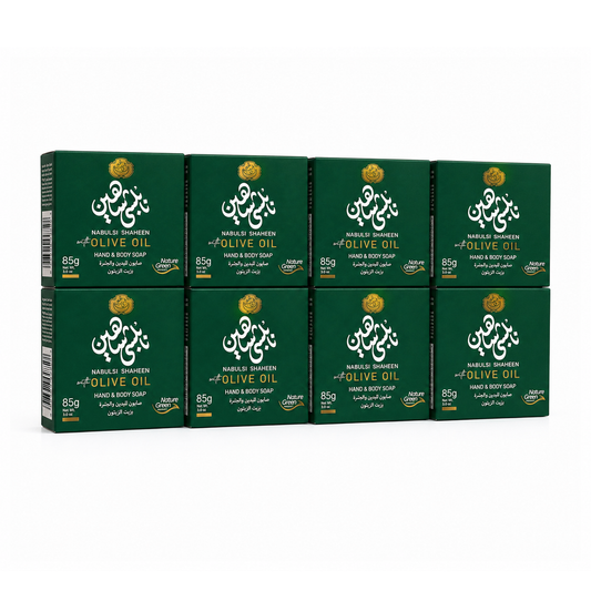 Bundle of 8 Nabulsi Shaheen 85 Grams Hand & Body Soap - Nature Green